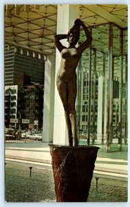 DETROIT, MI Michigan ~ PASSO DI DANZA Nude Sculpture by MANZU c1960s Postcard