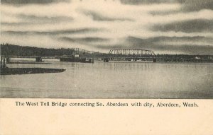 Postcard Washington Aberdeen West Toll Bridge undivided 23-2468