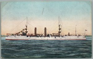 MILITARY SHIP PROTECTED STEEL CRUISER NEW ORLEANS ANTIQUE POSTCARD