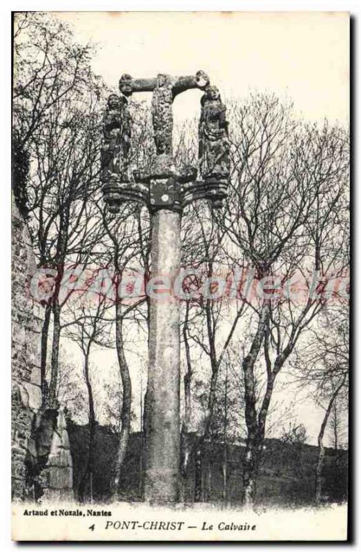 Postcard Old Bridge Christ Calvary