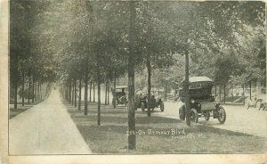 Automobiles Armour Boulevard Kansas City Missouri C-1910 Postcard 11494