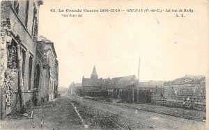Lot176 grenay ww1 la rue du bully after the bombing france