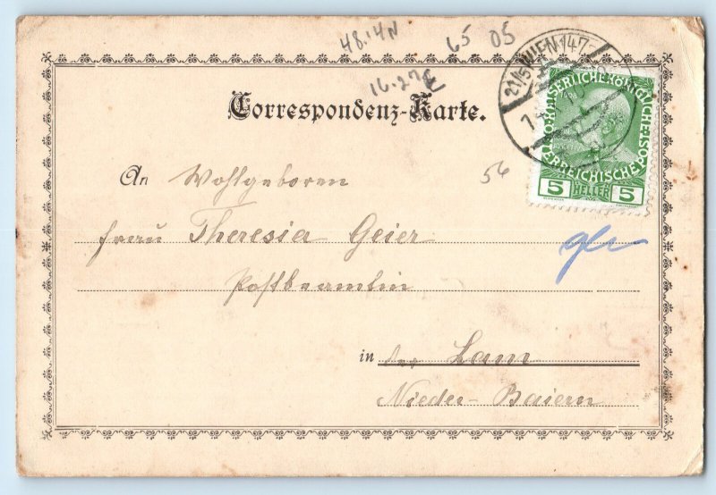 Vienna Austria Postcard Greetings from Stadlau Kloster Multiview c1905