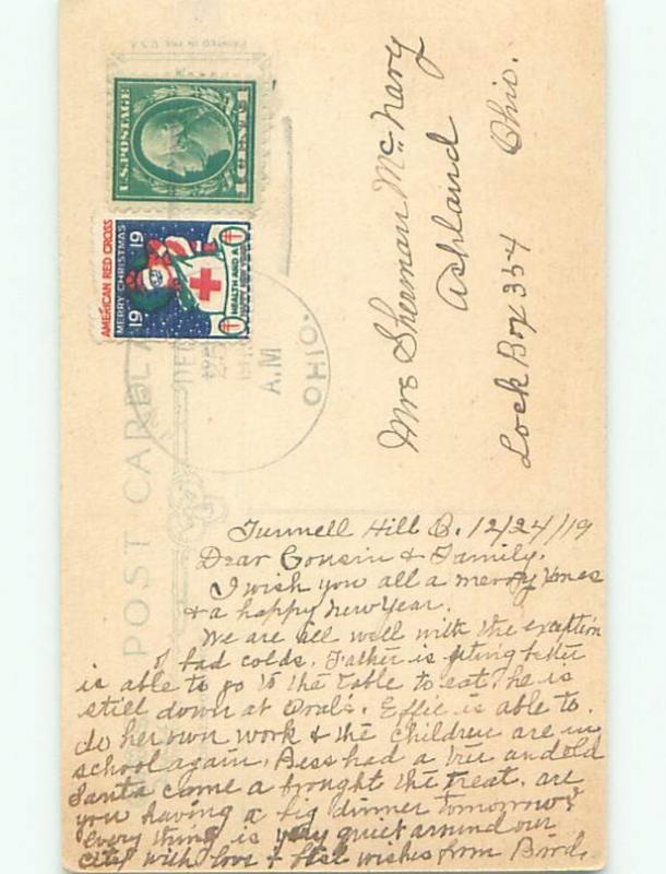 Divided-Back CHRISTMAS BIRDS SCENE Pretty Postcard W8574