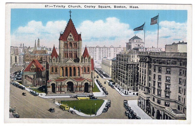 Boston, Mass, Trinity Church, Copley Square