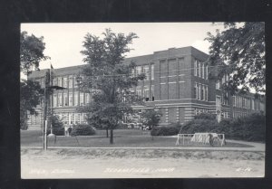 RPPC BLOOMFIELD IOWA HIGH SCHOOL BUILDING VINTAGE REAL PHOTO POSTCARD