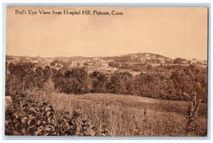 c1911 Bird's Eye View From Hospital Hill Putnam Connecticut CT Vintage Postcard