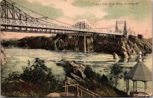 St. Johns Falls High Water Running Up New Brunswick c1909 Vintage Postcard Q79