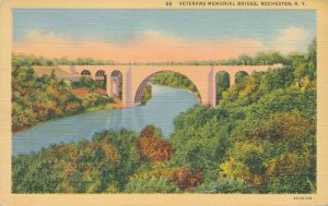 Rochester NY, New York - The Genesee River at Veteran's Memorial Bridge - Linen