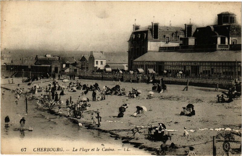 CPA CHERBOURG - La Plage et le Casino (128255)