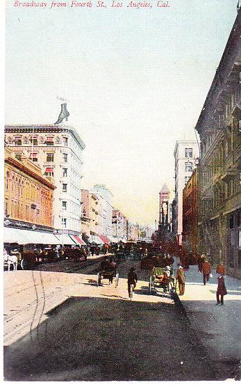 US - Broadway from Fourth St. Los Angeles 1909