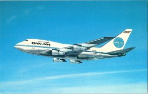 Pan Am 747 SP Airplane Mid-Flight Postcard