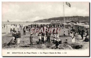 Deauville - La Plage Fleurie - La Plage l & # 39Heure Bath - Old Postcard