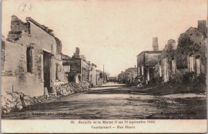WW1 Vassincourt Rue Haute 1914 Ruins World War 1 Postcard C138