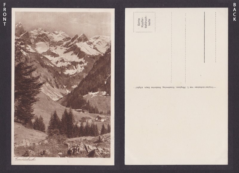 Vintage postcard Zweistoeck Alps Allgaeu Mountain View Bavaria Germany