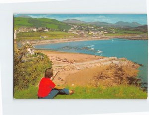 Postcard The Beach From The Castle, Criccieth, Wales