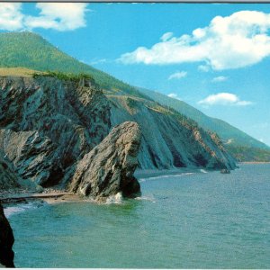 c1960s Cape Breton, NS Old Scot Rock Postcard Cabot Trail Cheticamp Highlands