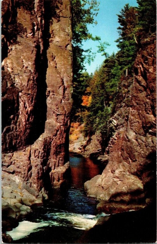 Bad River Gorge Copper Falls State Park Mellen Wisconsin Thompson Vtg Postcard 