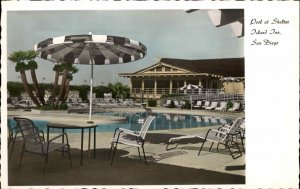 San Diego CA Swimming Pool Shelter Island Inn Real Photo Postcard