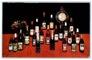 c1960s Post Winery Inc. Wine Bottles Display Altus Arkansas AR Unposted Postcard