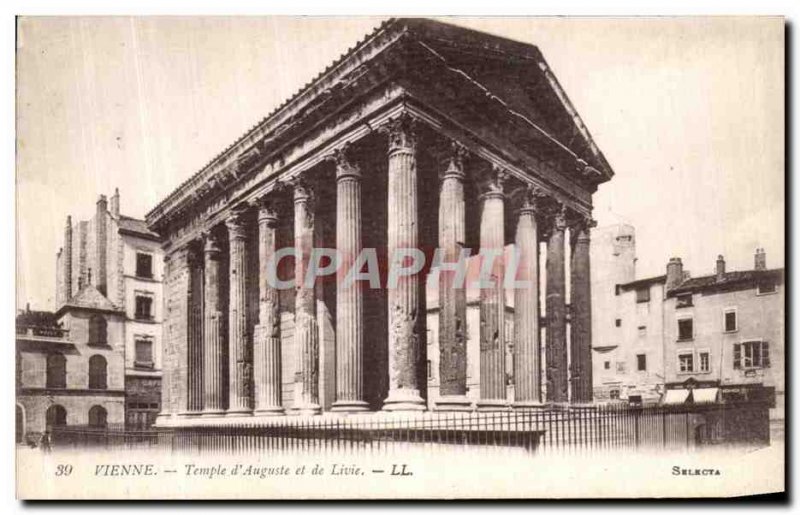 Old Postcard Vienna Temple of Augustus and Livia