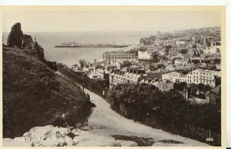 Sussex Postcard - Hastings From West Hill - 20372A