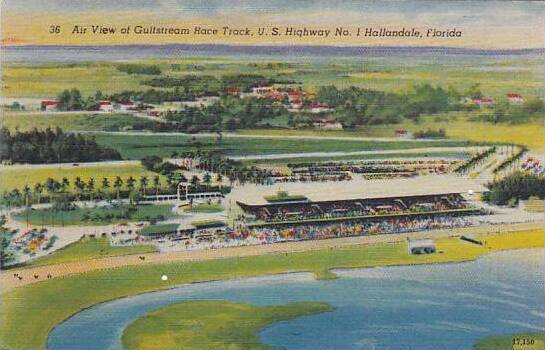 Florida Hallandale Air View Of Gulfstream Race Track U S Highway No 1 Hallandale