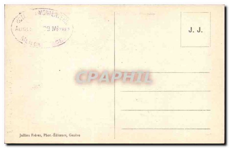 Old Postcard Chamonix and Mont Blanc