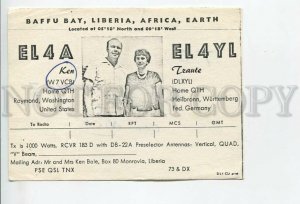 462902 Liberia Buffu Bay Washington US radio QSL card