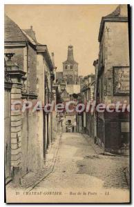 Postcard Old Chateau Gontier Rue De La Poste