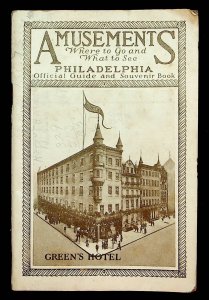 1927 Green's Hotel Amusements Official Guide and Souvenir Book Philadelphia