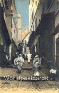 Une rue de la Casbah Alger Algeria, Africa, Unused 
