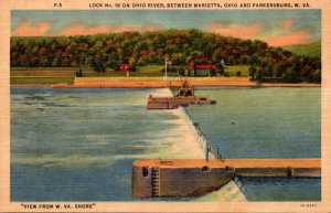 West Virginia Parkersburg Lock No 18 On Ohio River Curteich