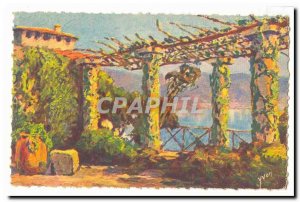 Cote dAzur Old Postcard Pergola on the coast