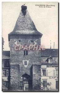 Old Postcard Turckheim Porte De France Stork