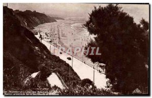 Old Postcard Biarritz Cote des Basques artistic Overview on Beach Blvd.