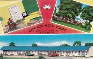 New York Waterloo Cape Cod Motel Court sk7308