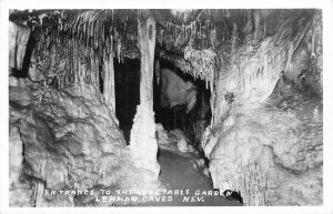 Postcard RPPC 1940s Nevada Lehman Caves Entrance Vegetable Garden NV24-3840