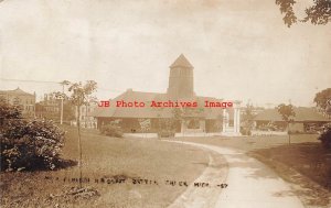 Depot, Michigan, Battle Creek, RPPC, Michigan Central Railroad Station, 1908 PM