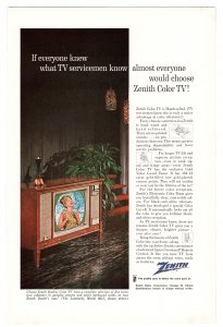 Zenith Color TV - 1960's Vintage Ad - (Lombardi Model 6051)