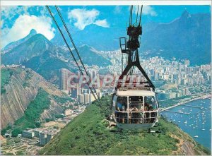 Modern Postcard Rio de Janeiro Brasil Panorama and aerial because of the suga...