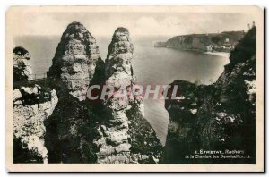 Old Postcard Etretat Rocks the House of Maidens