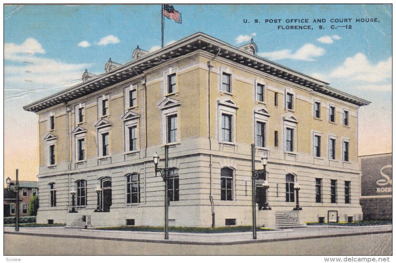 U. S. Post Office and Court House, FLORENCE, South Carolina, PU-1947