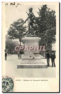 13 Paris - Statue of Sergeant Bobillot- Old Postcard