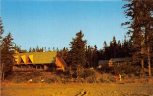 Glacier Bay Alaska~National Park Serview Lodge & Cabins @ Bartlett Cove~1960s Pc