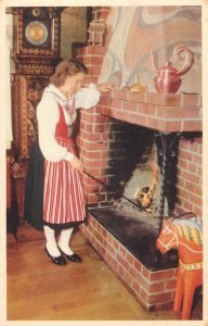 Culture & ethnicity Sweden Leksand traditional costume Dalarna fireplace
