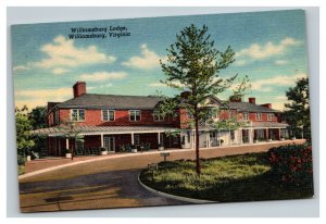 Vintage 1940's Advertising Postcard Williamsburg Lodge Williamsburg Virginia