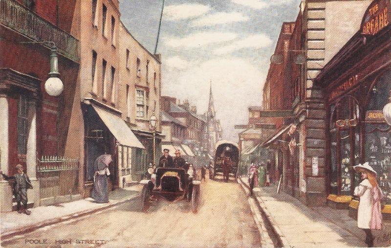 Rotten Row, Hyde Part, London. Cart Horses Antique postcard