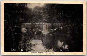 1936 River View Putney Vermont VT Little Falls Attraction Vintage Postcard