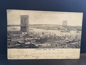 Postcard  1906 View of The Brooklyn Bridge in New York City, NY.  X3